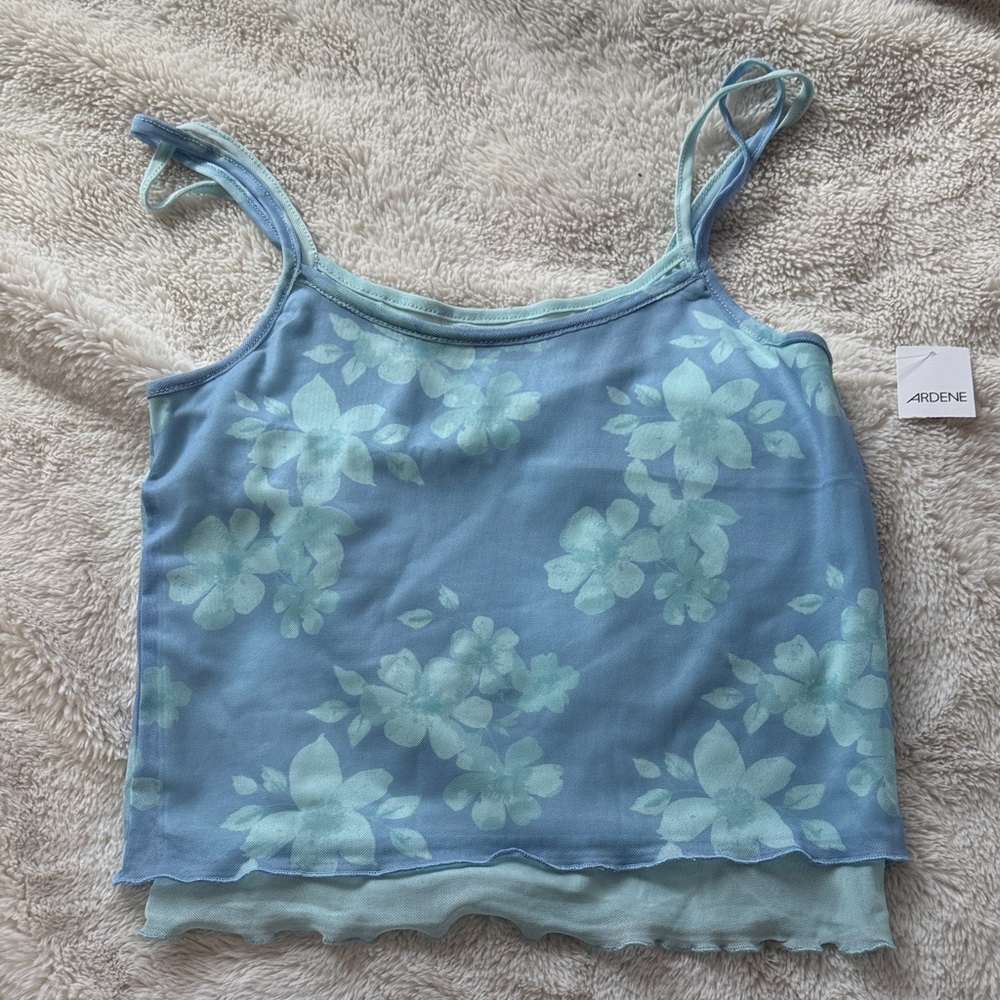 NWT Ardene Light Blue Floral Tank